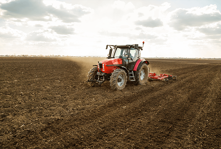 Case Tractor in a field