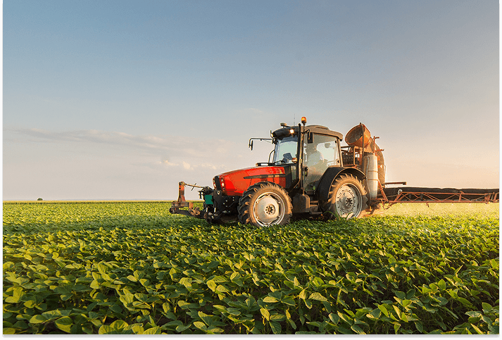 Case Tractor in a field
